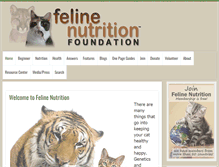 Tablet Screenshot of feline-nutrition.org